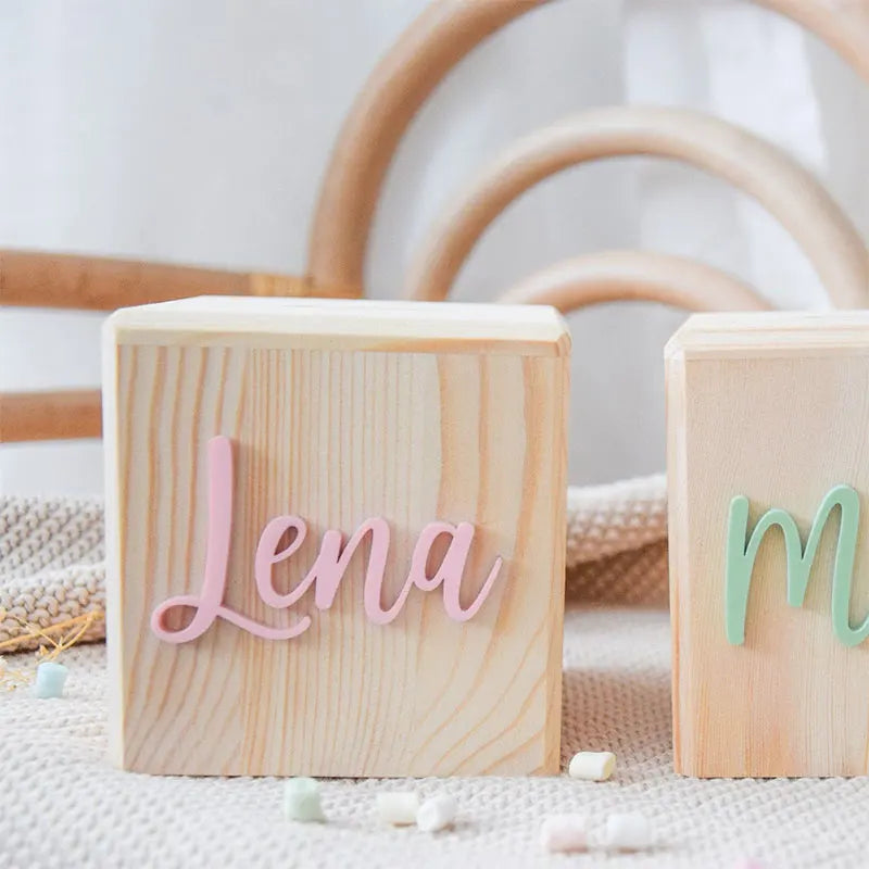 Small Personalised Children's Wooden Piggy Bank
