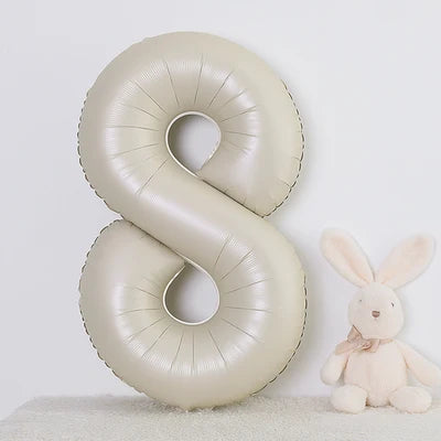 Cream 40inch Number Balloon
