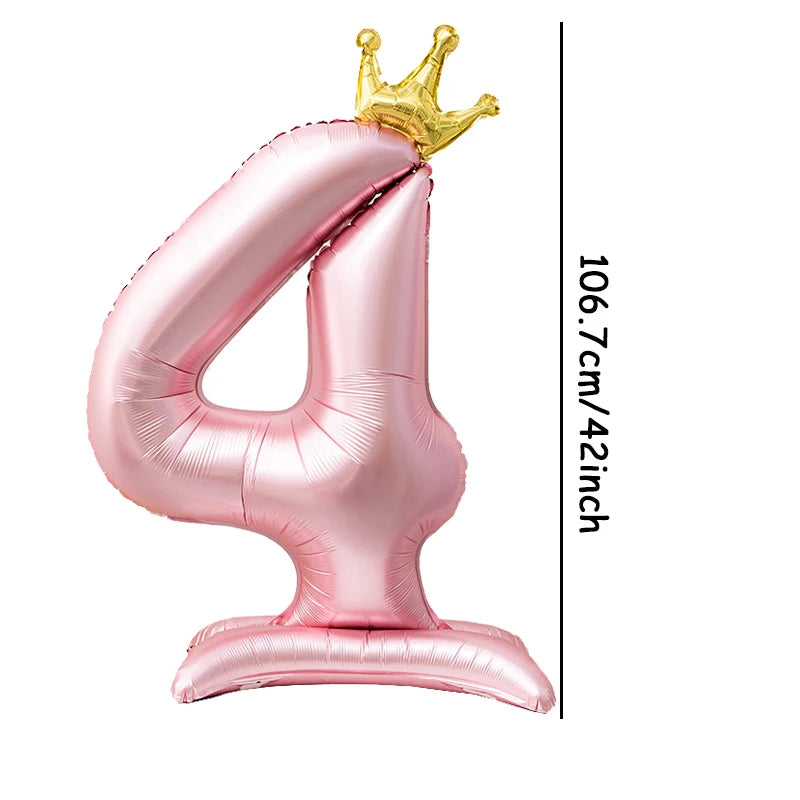 Standing Crown Number Balloon 42 inch