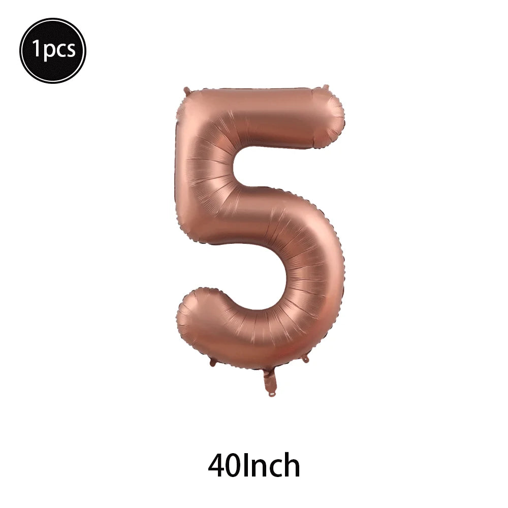 40 Inch Brown Number Balloon