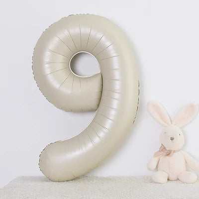 Cream 40inch Number Balloon