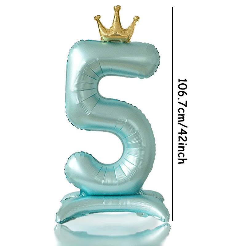 Standing Crown Number Balloon 42 inch