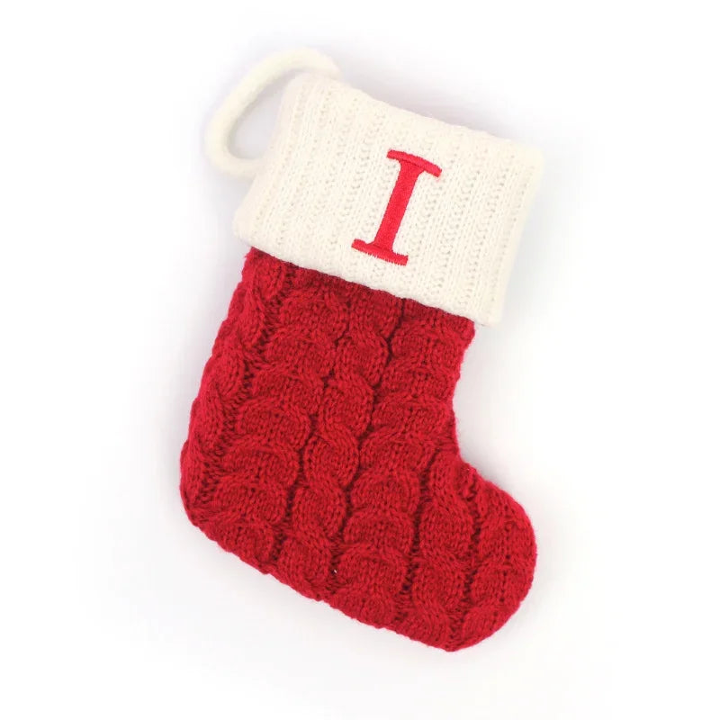 Mini Letter Knitted Christmas Stocking