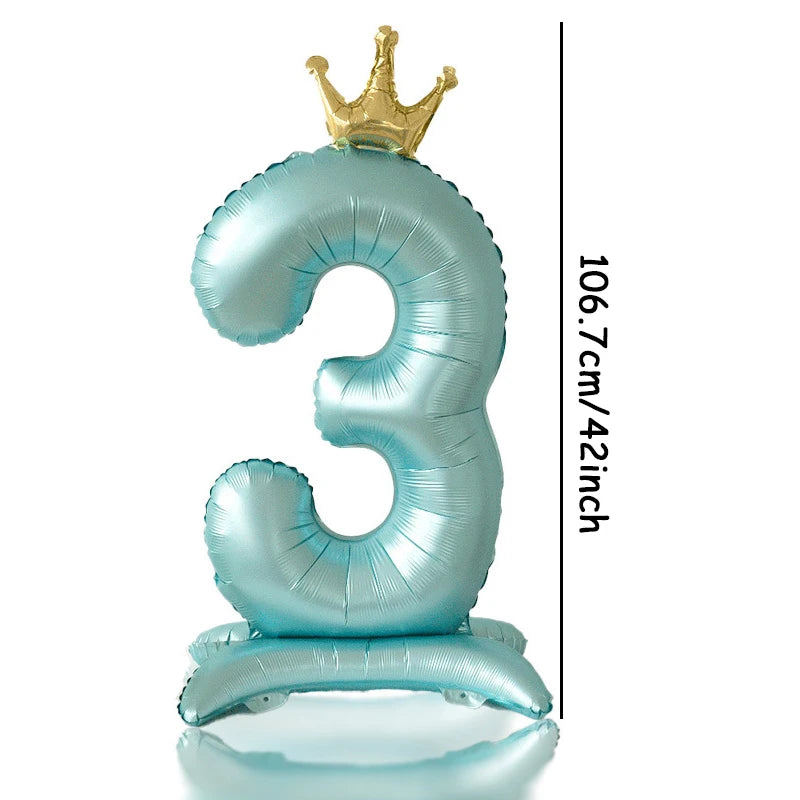 Standing Crown Number Balloon 42 inch
