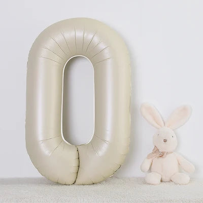 Cream 40inch Number Balloon