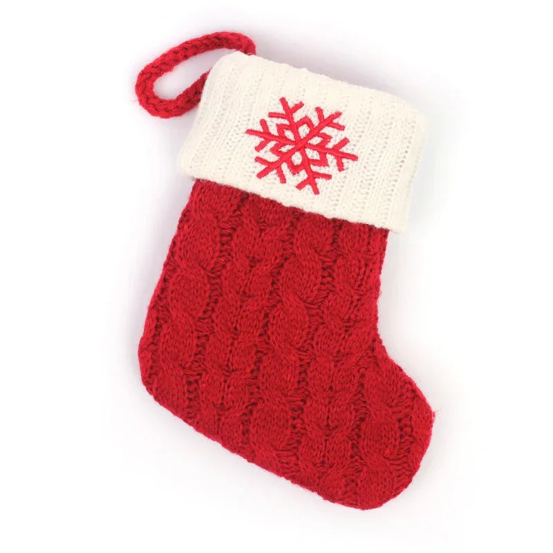 Mini Letter Knitted Christmas Stocking