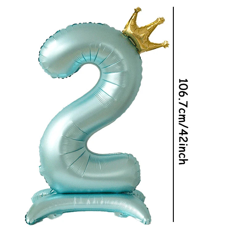 Standing Crown Number Balloon 42 inch