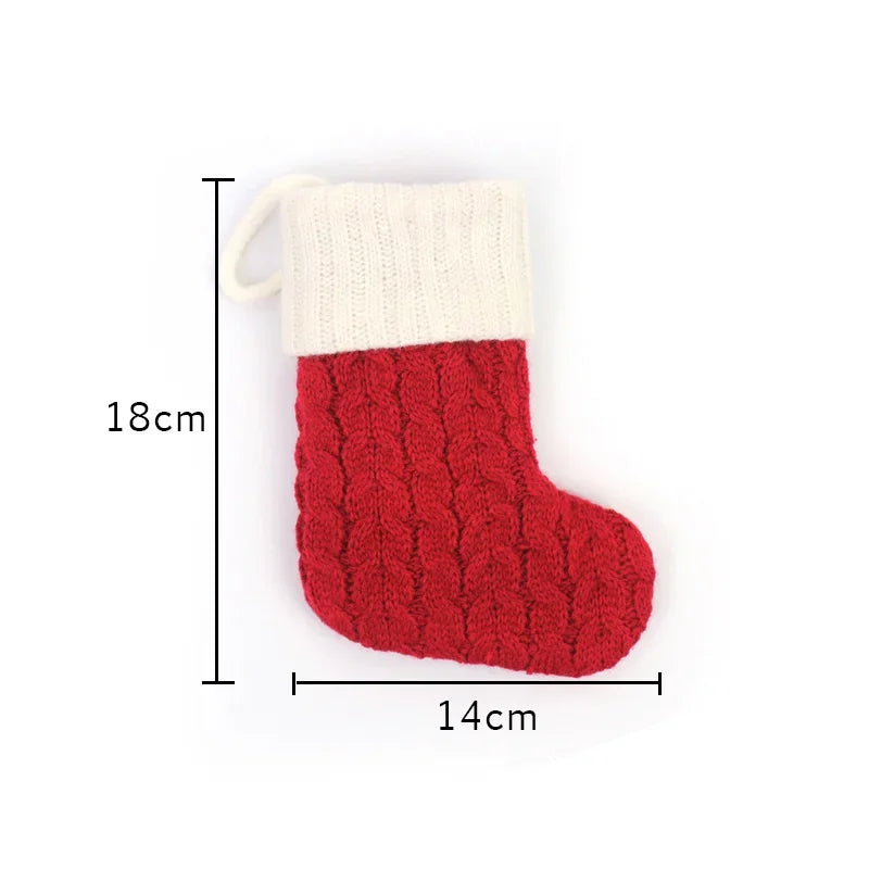 Mini Letter Knitted Christmas Stocking
