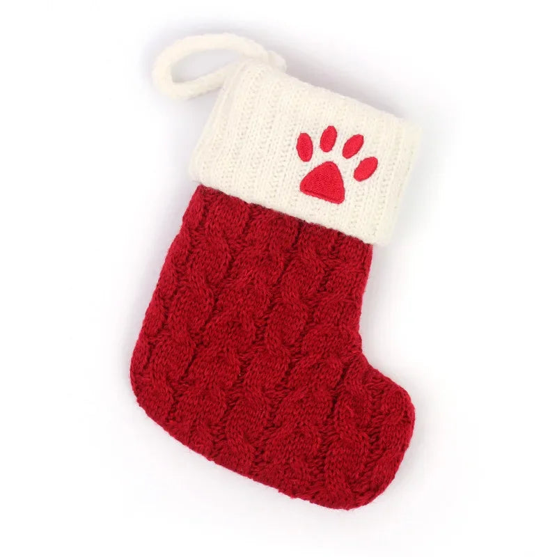 Mini Letter Knitted Christmas Stocking