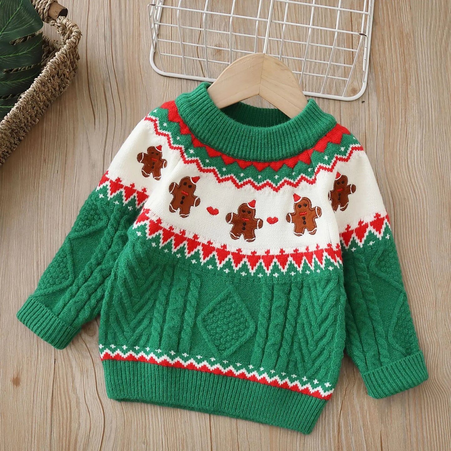 Kids Gingerbread Man Christmas Jumper