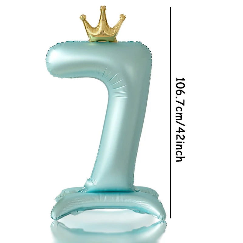 Standing Crown Number Balloon 42 inch