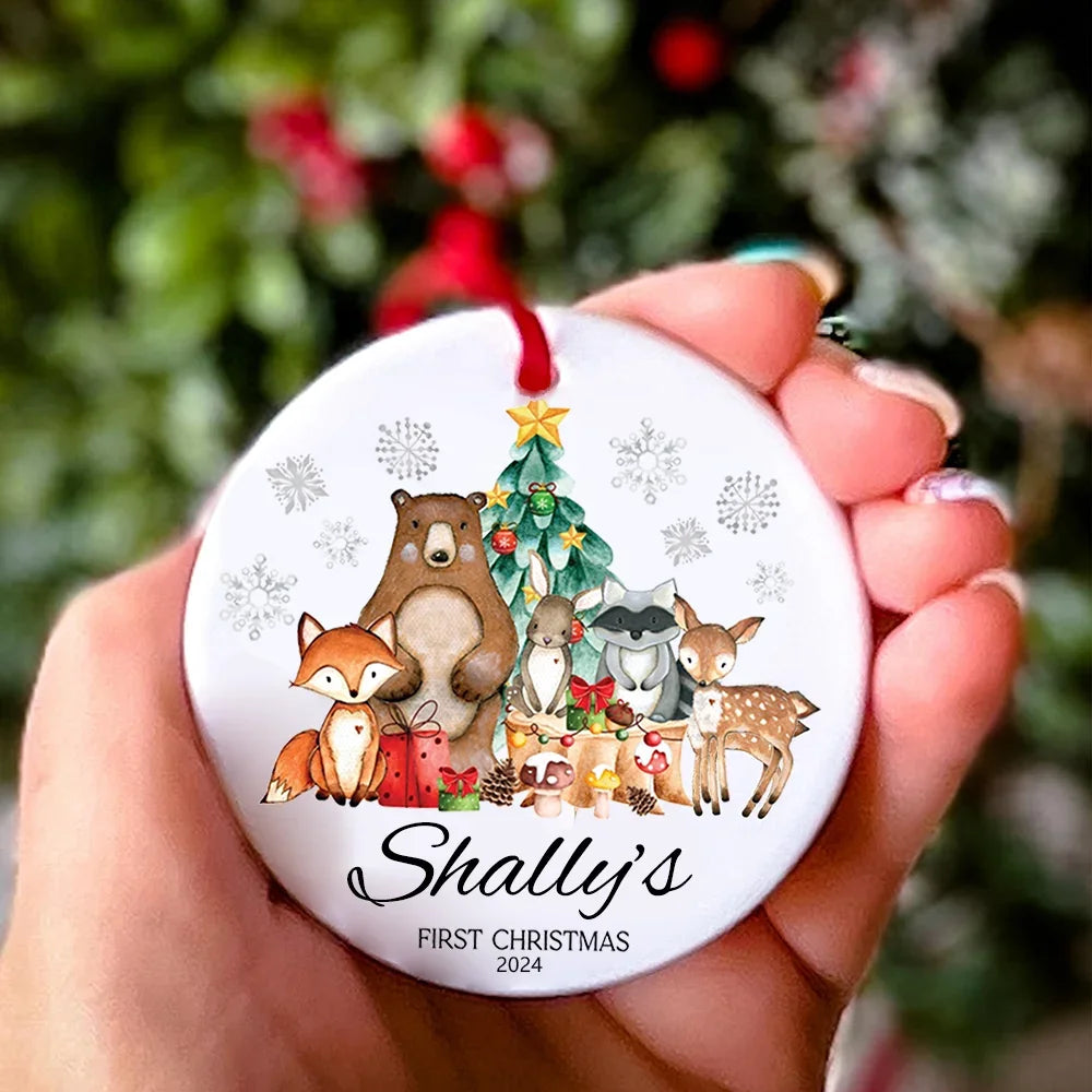 Personalised Baby's First Christmas Tree Decoration
