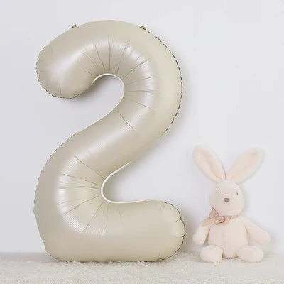 Cream 40inch Number Balloon
