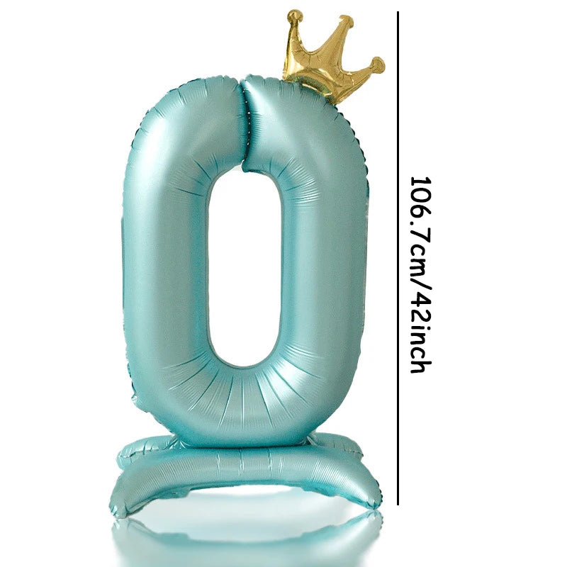 Standing Crown Number Balloon 42 inch