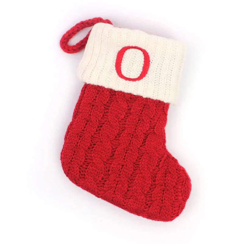 Mini Letter Knitted Christmas Stocking