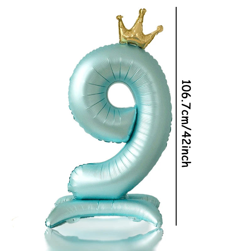 Standing Crown Number Balloon 42 inch