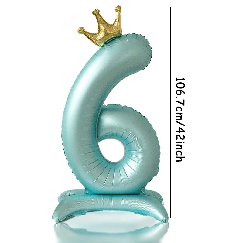 Standing Crown Number Balloon 42 inch
