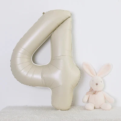 Cream 40inch Number Balloon