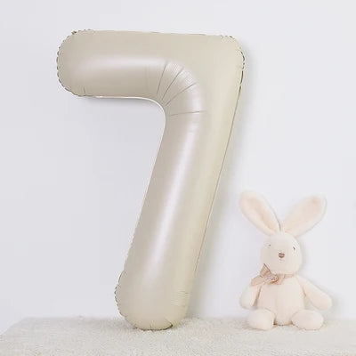 Cream 40inch Number Balloon