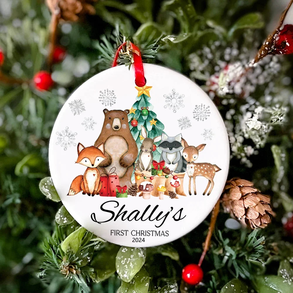 Personalised Baby's First Christmas Tree Decoration