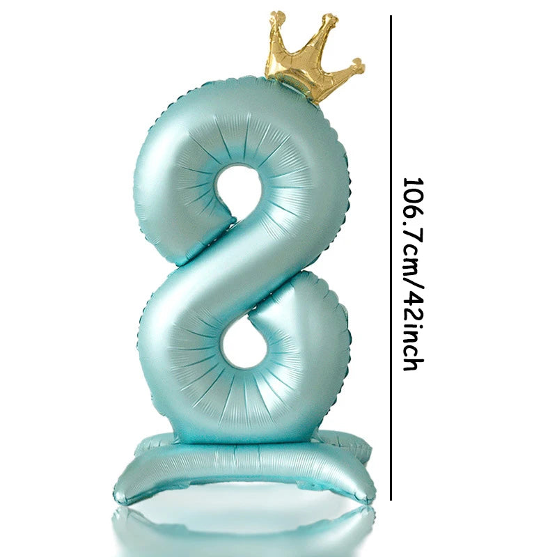 Standing Crown Number Balloon 42 inch