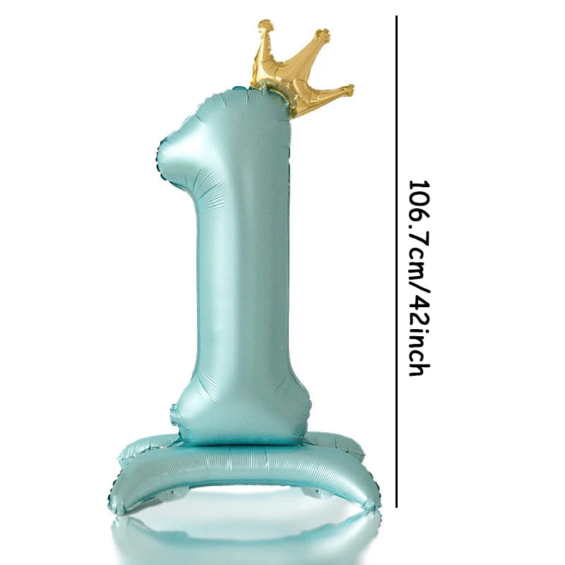 Standing Crown Number Balloon 42 inch