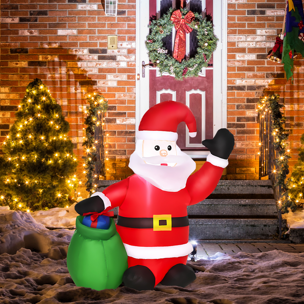 Inflatable Blow up Christmas Santa Claus 4ft LED Yard Holiday Decoration