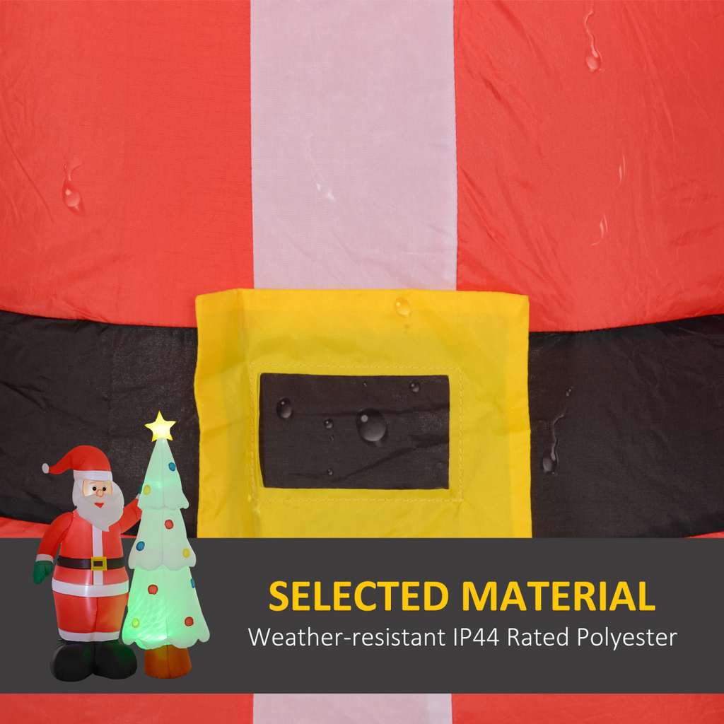 Outsunny 7ft Christmas Inflatable Decoration Santa Claus and Christmas Tree