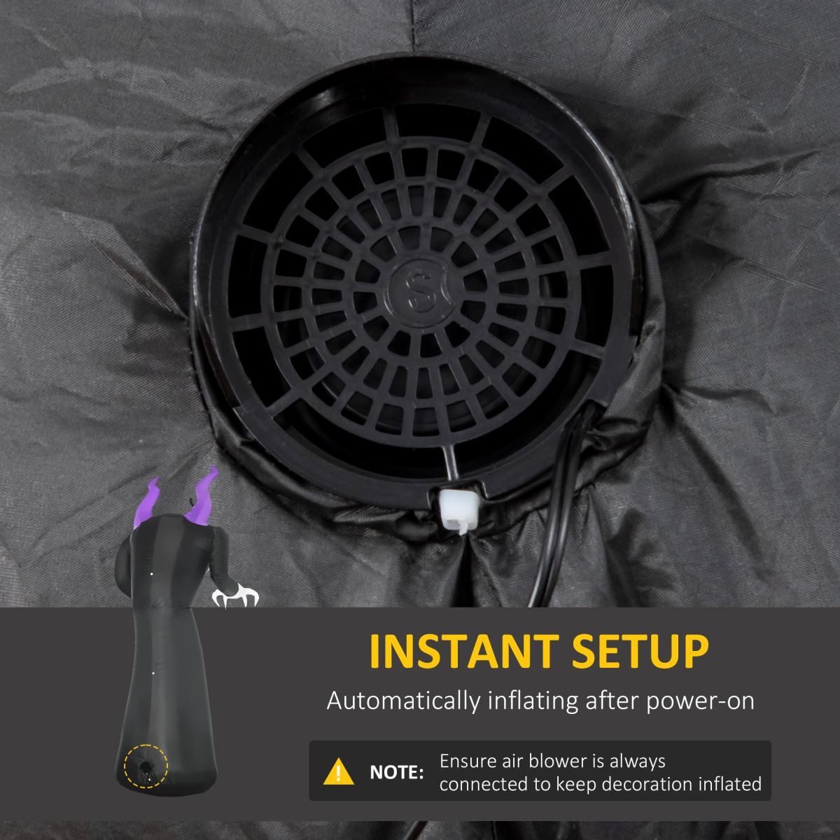 7ft Inflatable Halloween Ghost Blow-Up Outdoor Light