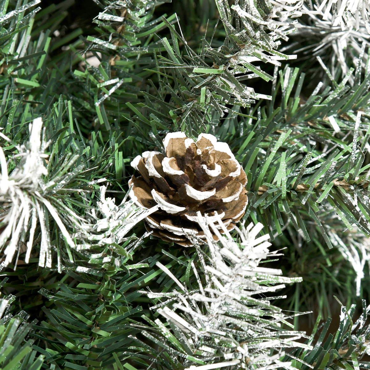6ft Artificial Christmas Tree - Pine Cone Snow Dipped Effect