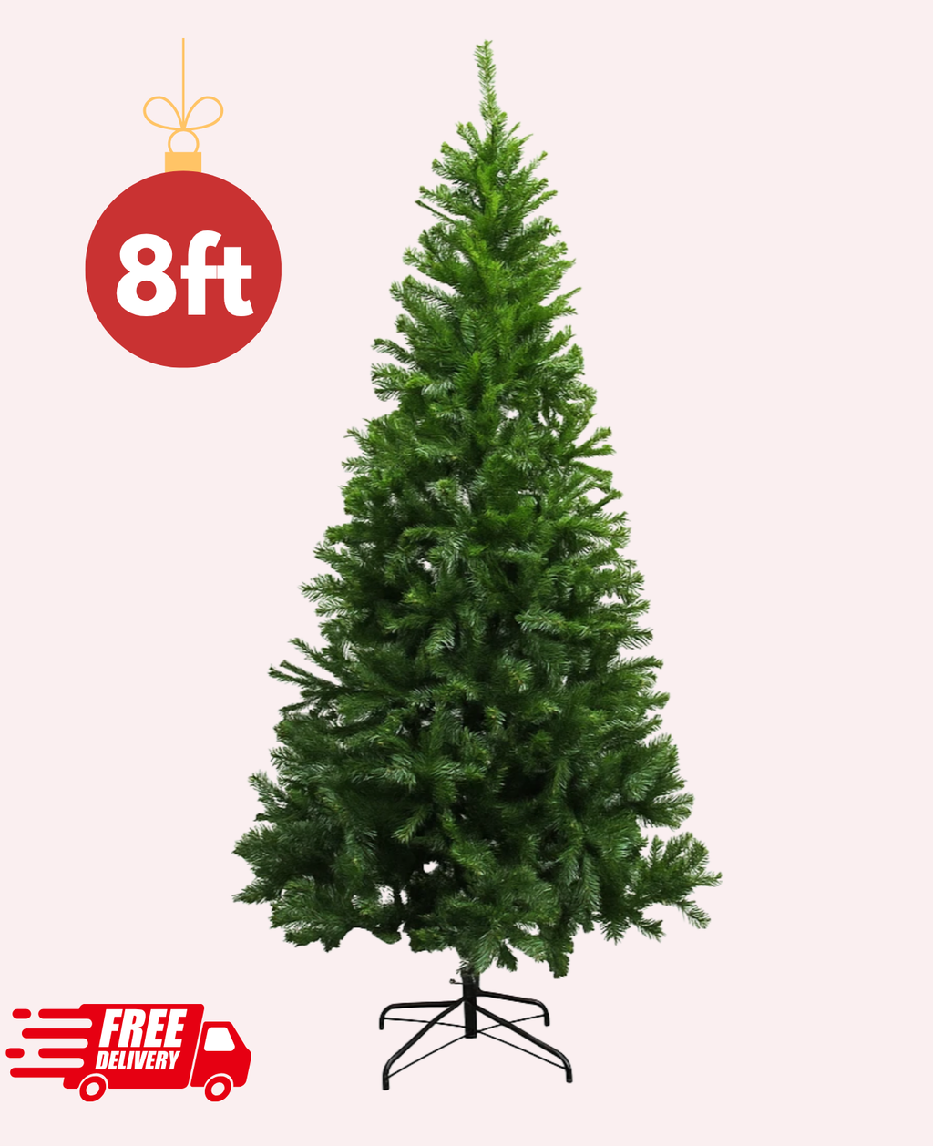 8ft Artificial Christmas Tree - 8ft Christmas Tree With Stand 
