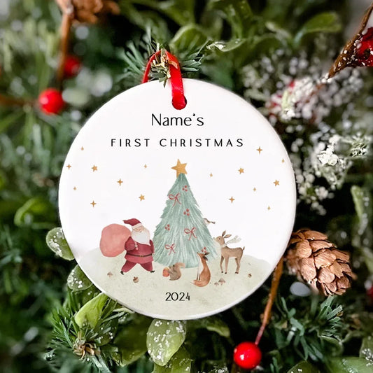 Personalised Baby's First Christmas Tree Decoration