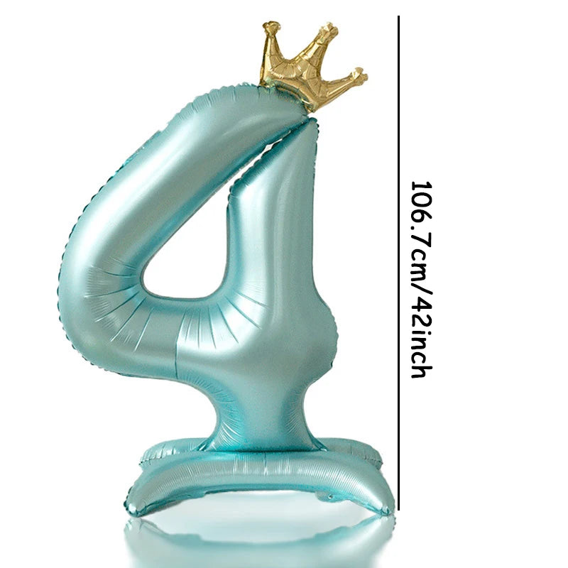 Standing Crown Number Balloon 42 inch