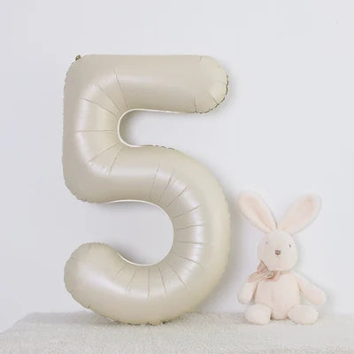 Cream 40inch Number Balloon