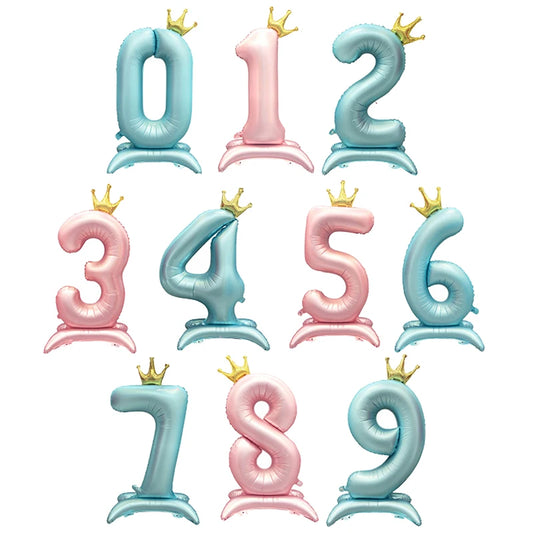Standing Crown Number Balloon 42 inch