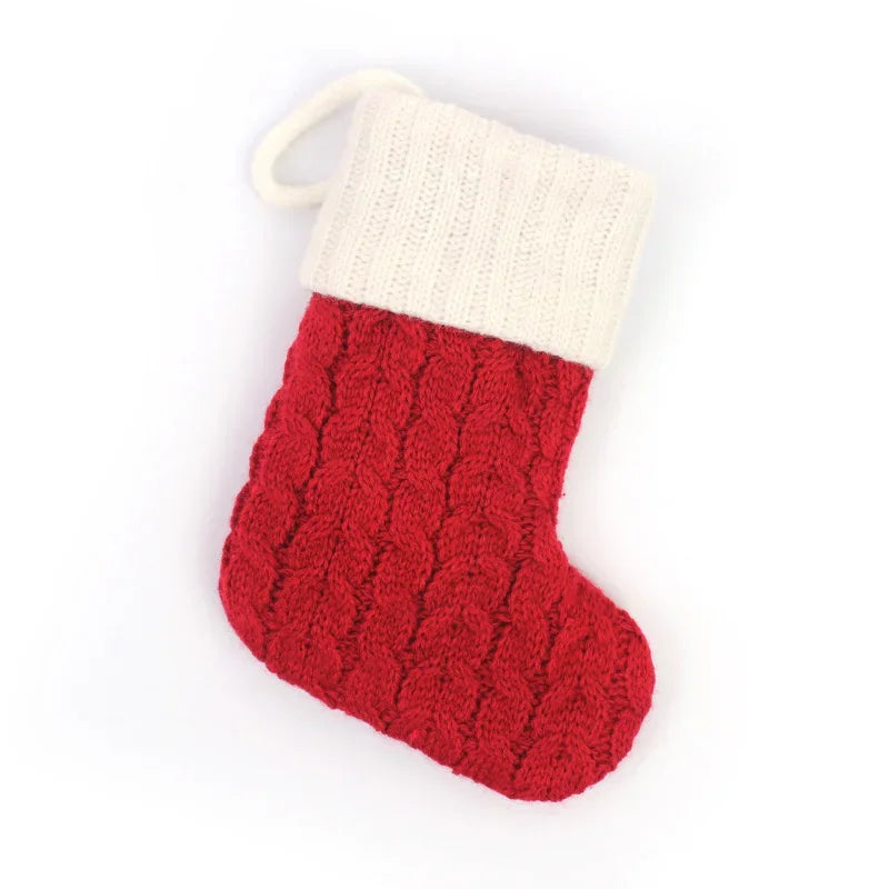 Mini Letter Knitted Christmas Stocking