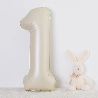 Cream 40inch Number Balloon