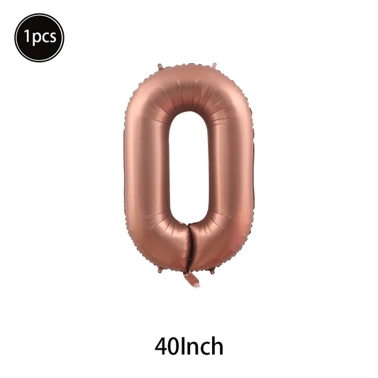 40 Inch Brown Number Balloon